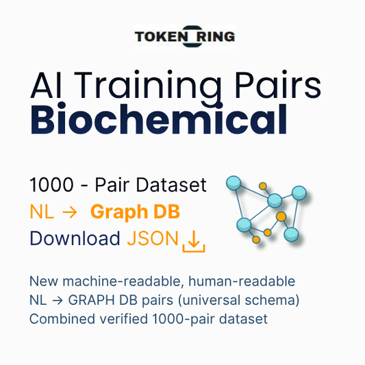 Biochemical - NL to Graph DB 1000-Pair AI Training Dataset (CSV or JSON)